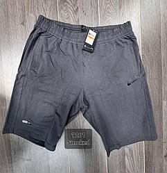 Чоловічі брендові трикотажні спортивні шорти Nike (Найк), чоловічі повсякденні сірі. Чоловічі шорти