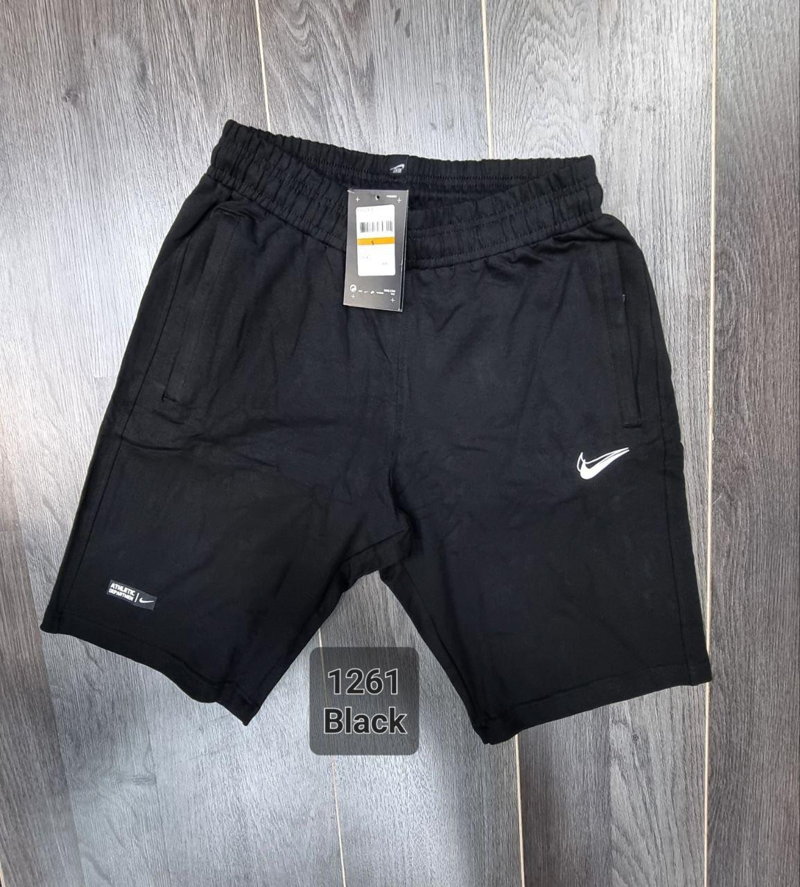Чоловічі брендові трикотажні спортивні шорти Nike (Найк), чоловічі повсякденні чорні. Чоловічі шорти, фото 1