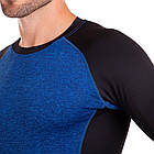 Спортивна футболка чоловіча Zelart Lidong 1005 розмір XL (175-180 см) Blue-Black, фото 6