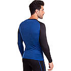 Спортивна футболка чоловіча Zelart Lidong 1005 розмір XL (175-180 см) Blue-Black, фото 3