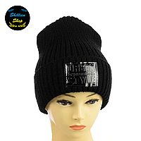 Женская шапка с патчем - Urban Style - Черный