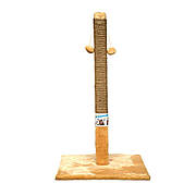 Драпак "Пухнастики" 80/45 см великий стовпчик на підставці (джут), колір бежевий (Б-1)