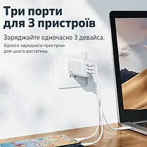 Мережевий зарядний пристрій Remax Ligil Series 65 W PD + QC Fast Charger White RP-U55, фото 2