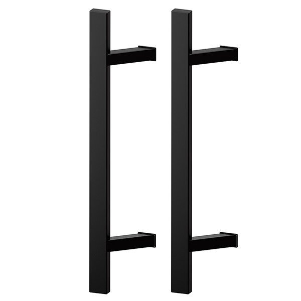 Чорна матова ручка скоба Wala QA45RX 40x20 45° 2-стороння (Польща), фото 1