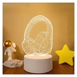 LED-світильник Infinity Note Board Creative LED Night Light Transparent 3D Навушники