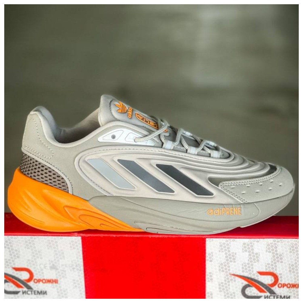 Чоловічі кросівки Adidas Ozelia Grey Orange, сірі кросівки адідас озелія