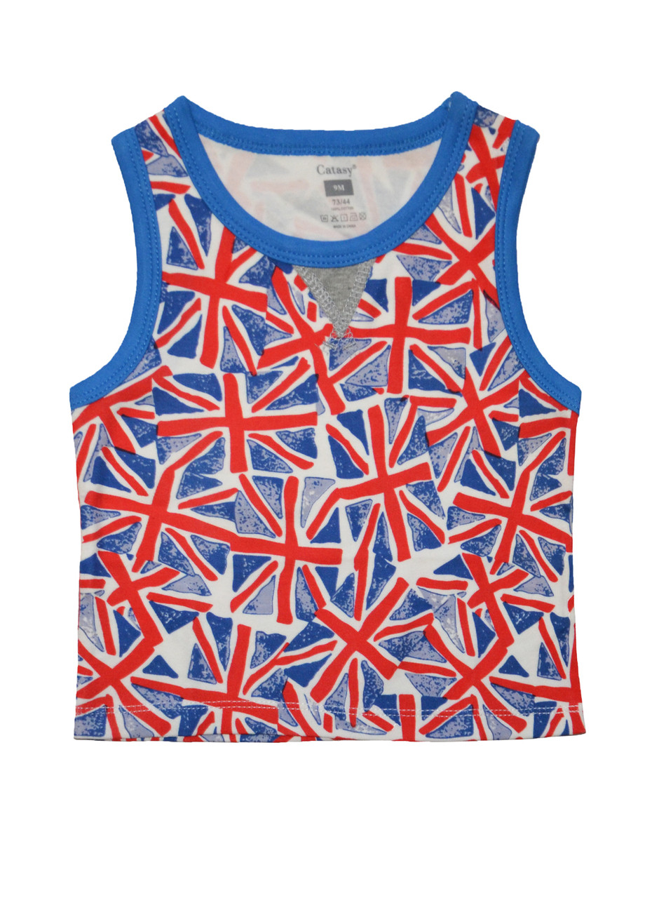 Майка хлопчику 74 см з принтом "прапор Великобританії"