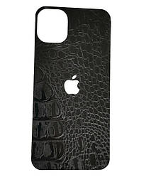 Захисна плівка наліпка на кришку телефону для Apple iPhone 11 (6.1") Crocodile black