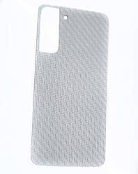 Захисна плівка наліпка на кришку телефону для Samsung Galaxy S21 FE Carbon Silver