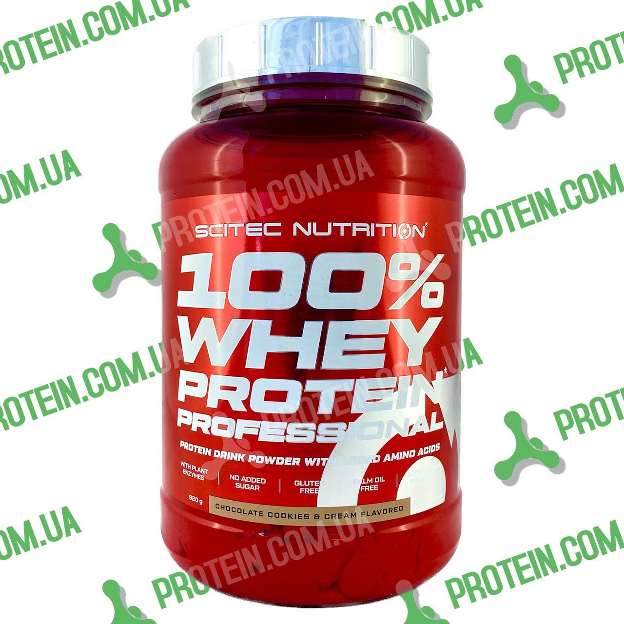 Протеїн Scitec Nutrition 100% Whey Protein Professional 920 г Chocolate Cookies Cream Шоколадне Печиво Крем