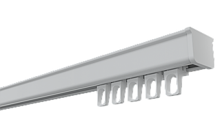 Карниз для штор профіль KS (у зборі) Білий 185 см