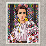 Картина за номерами Леся Українка. Патріотичний сюжет 40*50 см Ідейка KHO 2552 pbn-p, фото 2