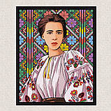 Картина за номерами Леся Українка. Патріотичний сюжет 40*50 см Ідейка KHO 2552 pbn-p, фото 4