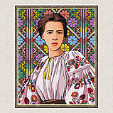 Картина за номерами Леся Українка. Патріотичний сюжет 40*50 см Ідейка KHO 2552 pbn-p, фото 5