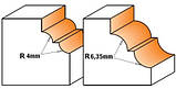 Фреза CMT профільна калевкова з підшипником R6,4-D42,8-л18,5-d8, фото 2