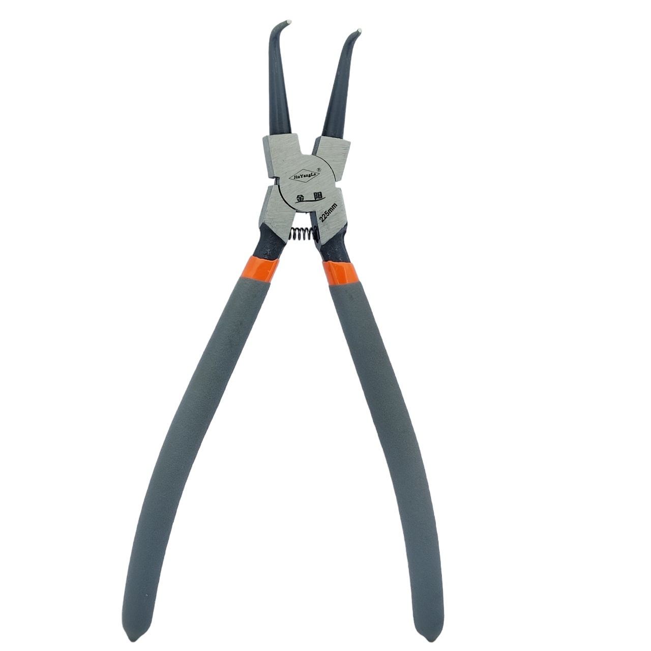 Знімач стопорних кілець 225 мм, затискний, вигнутий