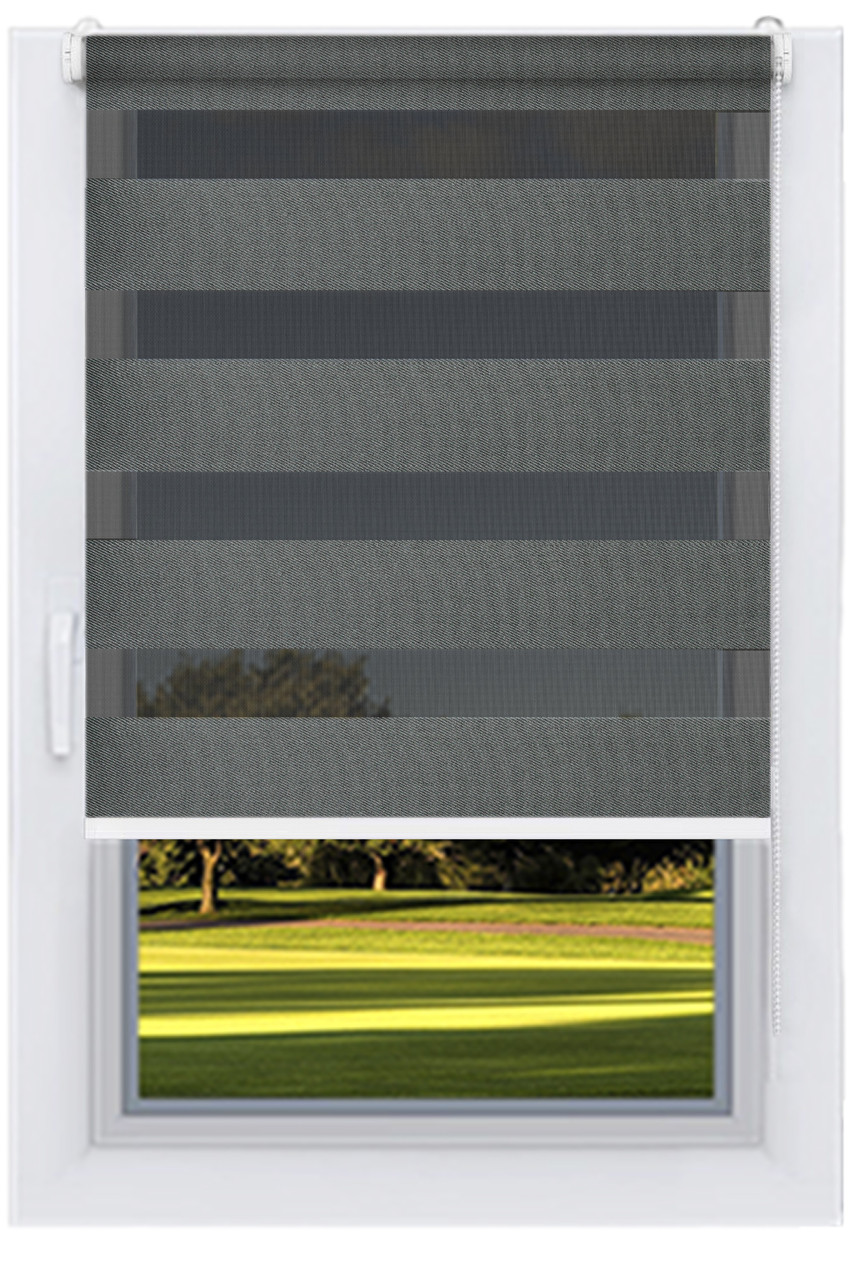 Преміум Рулонні штори День-Ніч Блэклайн Графіт, фото 1