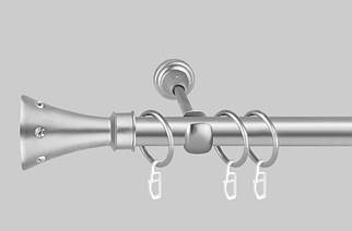 Карниз для штор однорядний металевий 19 мм, Картер (комплект)