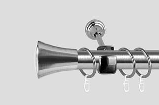 Карниз для штор металевий, однорядний 19 мм (Принц) Сталь