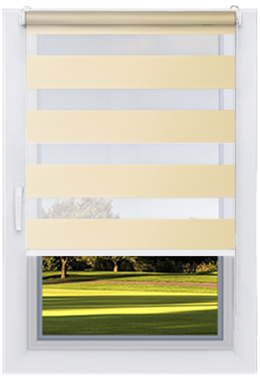 Преміум Ролета День ніч Атлас Бежевий, фото 1