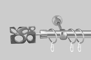 Карниз для штор однорядний металевий 19 мм, Бісетте Сатин