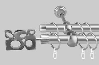 Карниз для штор однорядний металевий 19 мм, Бісетте Сатін
