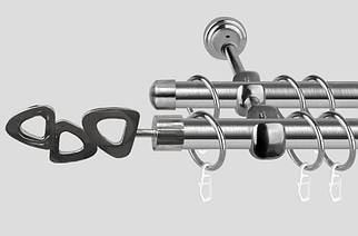 Карниз для штор однорядний металевий 19 мм, АРАБЕСКА (комплект) Антик