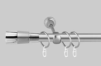 Карниз для штор однорядний металевий 19 мм Валео  Сатин