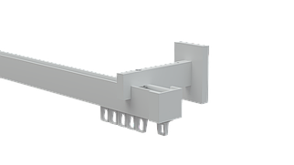 Карнизи для штор стіновий Арин Квадро одинарний Білий