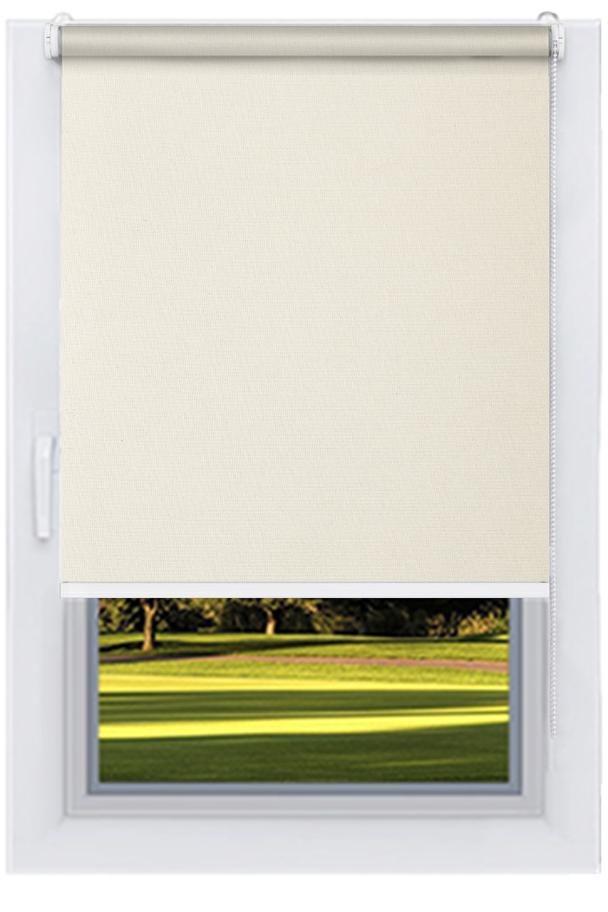 Тканинний ролет Блекаут Білий Пісок (Німеччина) 220*160 посилений.система, фото 1