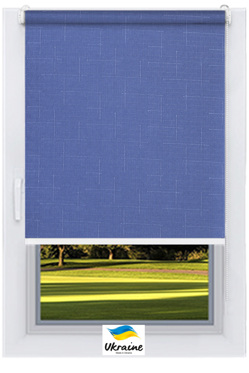 Тканинний ролет Льон Джинс Україна, фото 1