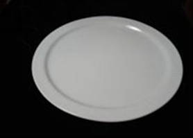 Блюдо овальне з металу біле діаметр 12см (6 шт. в уп.)