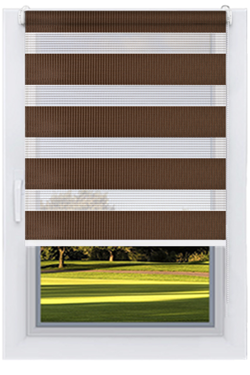 Ролета День ніч Коричневий, фото 1