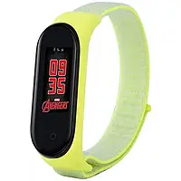 Ремінець для фітнес-браслету UWatch Uwatch Replacement Nylon Strap for Mi Band 3/4/5 Bright Green Citron