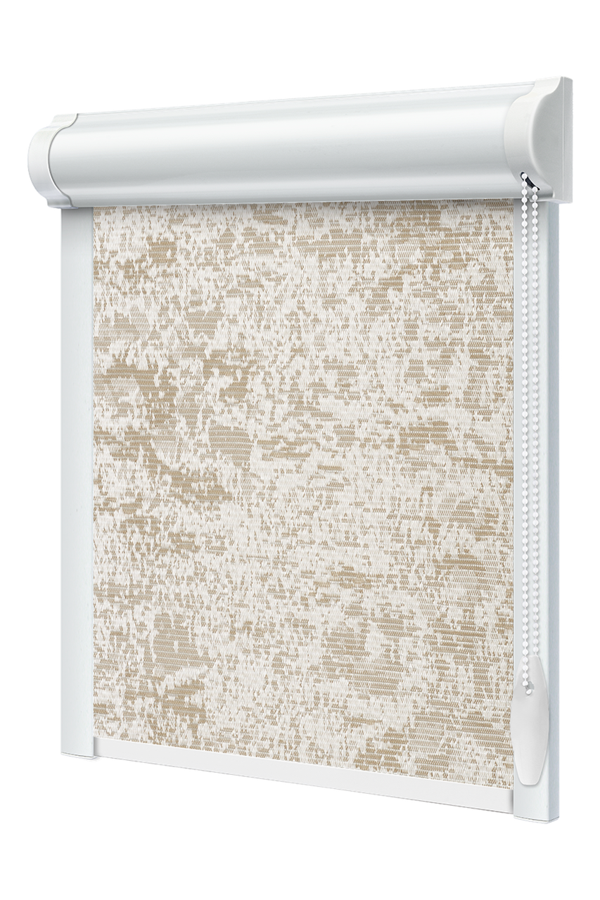 Тканинний ролет закрита система з боковими планками Феєрія капучіно, фото 1