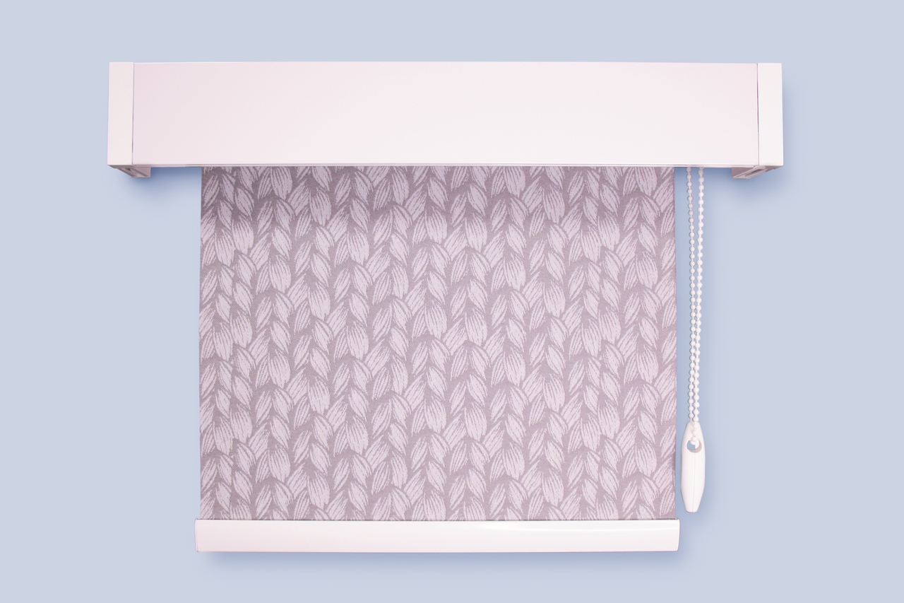 Тканинний ролет Braid графітово сірий з декоративним коробом TopLine, фото 1