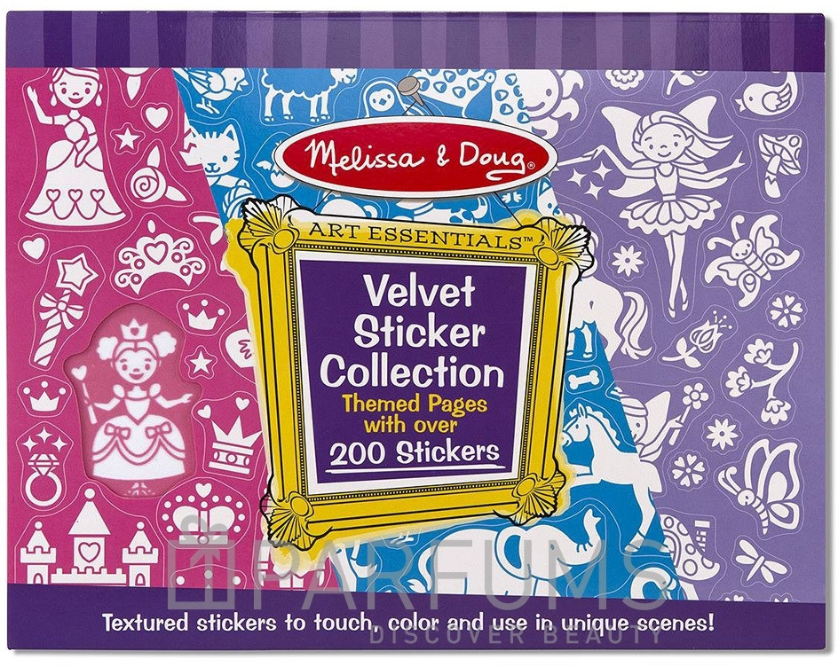 Набір вельветових наклейок для дівчаток Melissa&Doug Velvet Sticker Collection