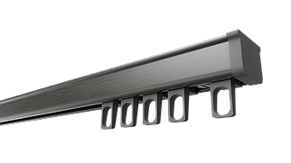 Карниз для штор профіль KS (в зборі) сталевий сірий 550 см