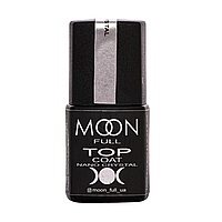 Moon Full Top Coat Nano Crystal - топ без липкого слоя, без УФ фильтра, стойкий к царапинам, 8 мл