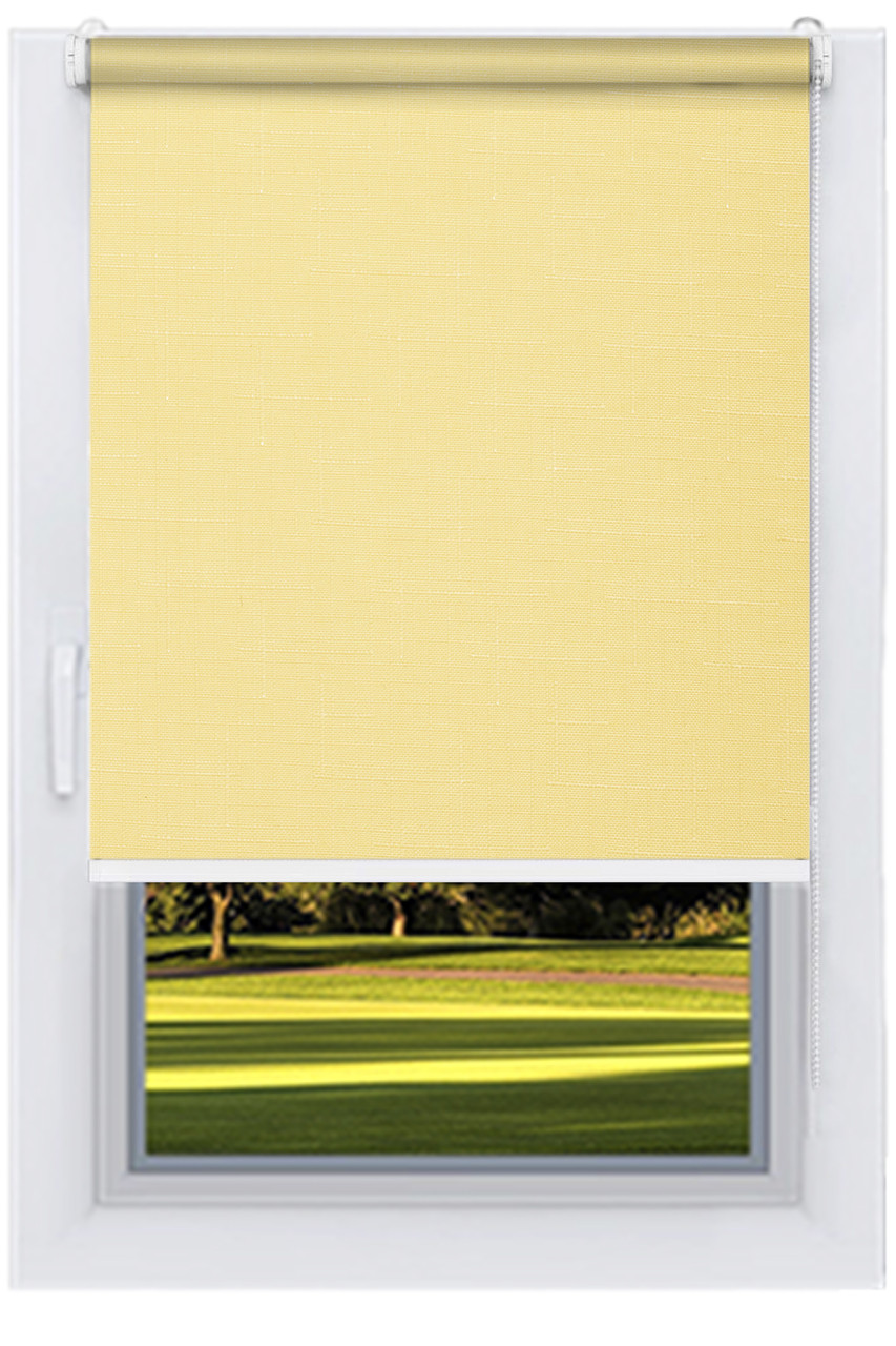 Тканинний ролет серія Льон Персик, фото 1