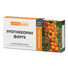 Амрита "Урогенекорин" Форте фітосвічки — ефективний засіб у проктології, урології та гінекології (10свіч.)