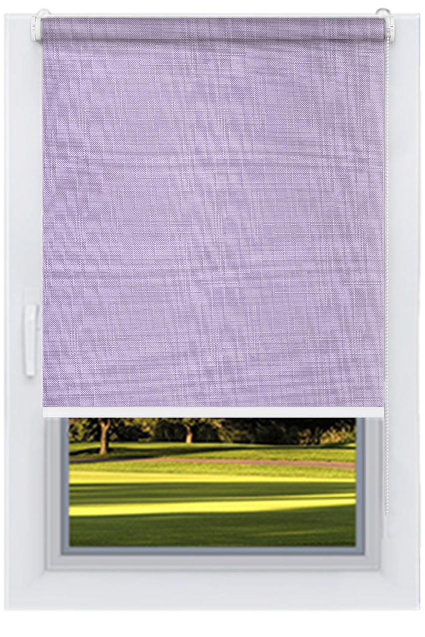 Тканинний ролет серія Льон Ліловий, фото 1