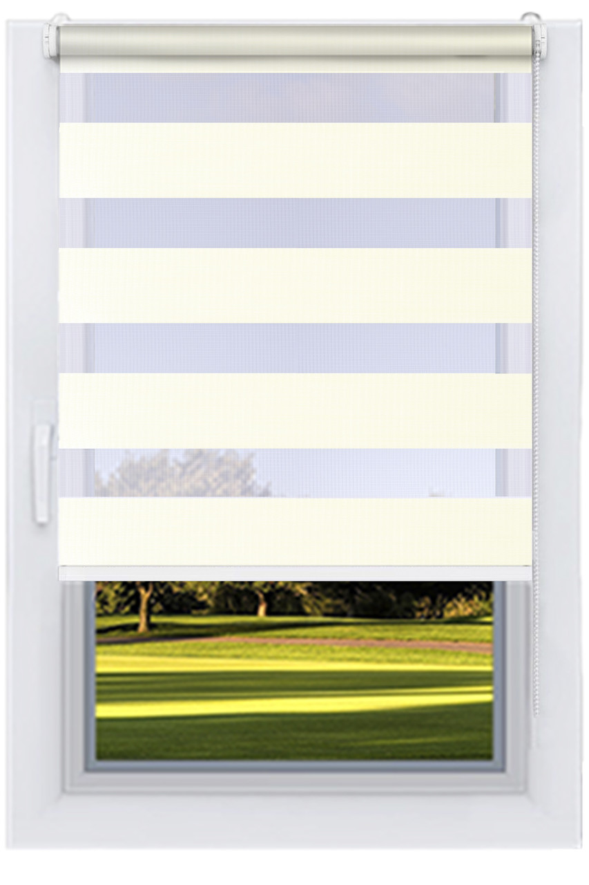 Рулонні штори День-Ніч Бежевий (ВН-2701), фото 1