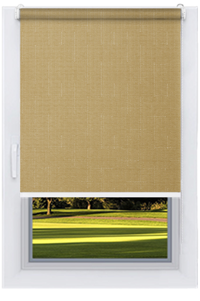 Тканинний ролет серія Льон Світло Коричневий, фото 1
