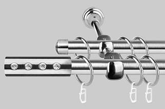 Карниз для штор дворядний металевий 19 мм, Алюр (комплект)