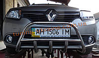 Захист переднього бампера кенгурятник низький D60 на Renault Logan 2013