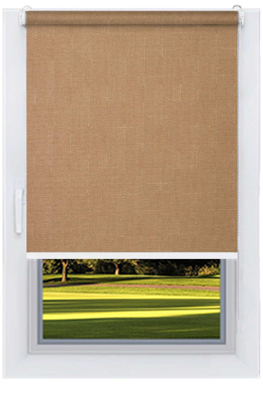 Тканинний ролет серія Льон Какао, фото 1