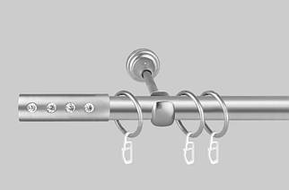 Карниз для штор однорядний металевий 19 мм, Алюр (комплект)