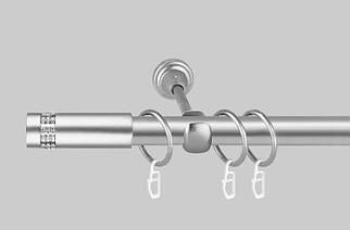 Карниз для штор однорядний металевий 19 мм, Хантос Сатин (комплект)