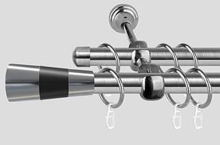 Карниз для штор металевий, однорядний 19 мм , Модуло